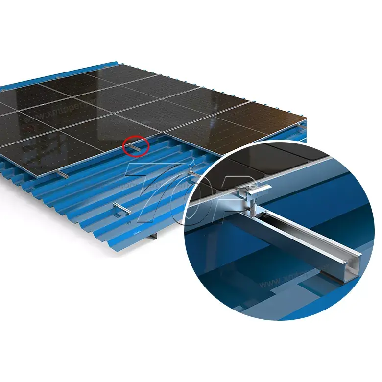 Racking solare railless